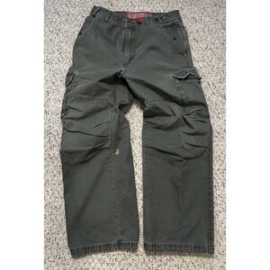 Vintage Mossimo Cargo Supply Pants Mens Sz 32x30 Green Baggy 90s Skater Y2K